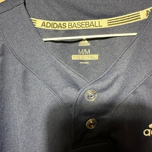 Adidas Baseball Shirt blue size medium - Picture 3 of 5